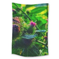 Bur Flowers Large Tapestry by okhismakingart