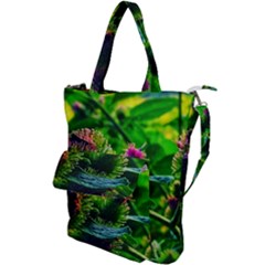 Bur Flowers Shoulder Tote Bag by okhismakingart