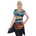 Blue Sunset Short Sleeve Side Drop Tunic View1