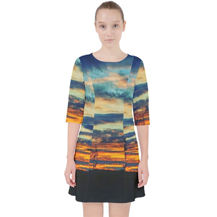 Blue Sunset Pocket Dress