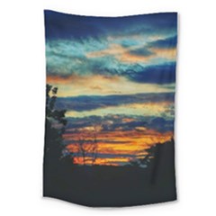 Blue Sunset Large Tapestry by okhismakingart