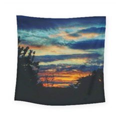 Blue Sunset Square Tapestry (small) by okhismakingart