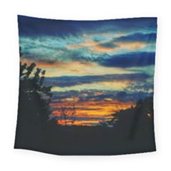 Blue Sunset Square Tapestry (large) by okhismakingart