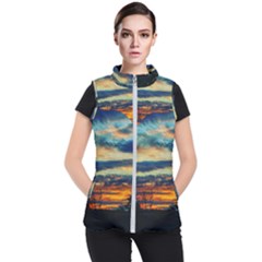 Blue Sunset Women s Puffer Vest by okhismakingart