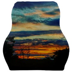 Blue Sunset Car Seat Velour Cushion  by okhismakingart