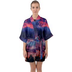 Afternoon Majesty Quarter Sleeve Kimono Robe by okhismakingart