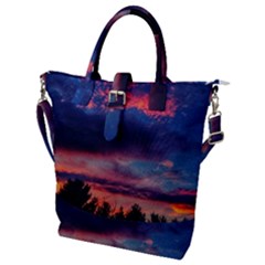 Afternoon Majesty Buckle Top Tote Bag by okhismakingart