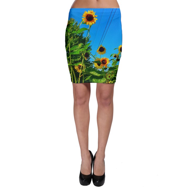 Bright Sunflowers Bodycon Skirt