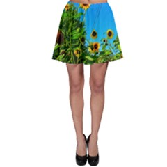 Bright Sunflowers Skater Skirt by okhismakingart