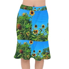 Bright Sunflowers Mermaid Skirt by okhismakingart