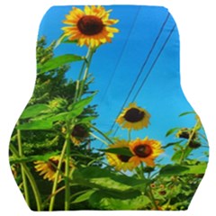 Bright Sunflowers Car Seat Back Cushion  by okhismakingart