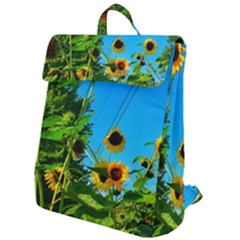 Bright Sunflowers Flap Top Backpack by okhismakingart