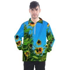 Bright Sunflowers Men s Half Zip Pullover