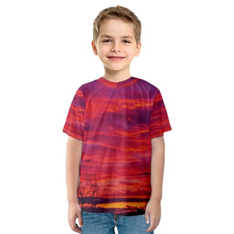 Warm Landscape Kids  Sport Mesh Tee by okhismakingart