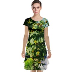 Big Sunflowers Cap Sleeve Nightdress by okhismakingart