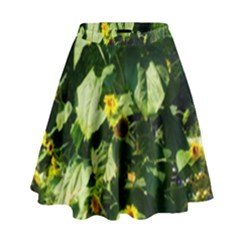 Big Sunflowers High Waist Skirt by okhismakingart