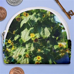 Big Sunflowers Horseshoe Style Canvas Pouch by okhismakingart