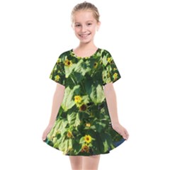 Big Sunflowers Kids  Smock Dress by okhismakingart