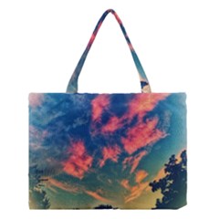 Brushstroke Skies Medium Tote Bag by okhismakingart