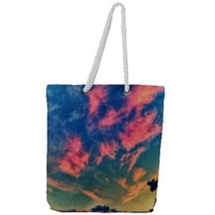 Brushstroke Skies Full Print Rope Handle Tote (large) by okhismakingart