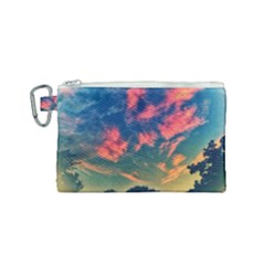 Brushstroke Skies Canvas Cosmetic Bag (small)