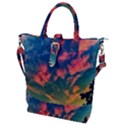 Brushstroke Skies Buckle Top Tote Bag View1