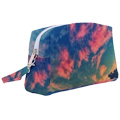 Brushstroke Skies Wristlet Pouch Bag (large) by okhismakingart