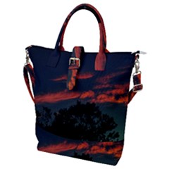 Pink Streaks Buckle Top Tote Bag