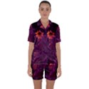 Purple Sunflower Satin Short Sleeve Pyjamas Set View1