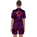 Purple Sunflower Satin Short Sleeve Pyjamas Set View2