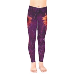 Purple Sunflower Kids  Legging by okhismakingart