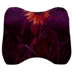 Purple Sunflower Velour Head Support Cushion by okhismakingart