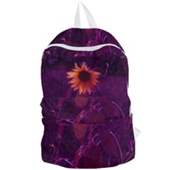 Purple Sunflower Foldable Lightweight Backpack