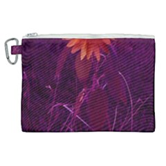 Purple Sunflower Canvas Cosmetic Bag (xl) by okhismakingart