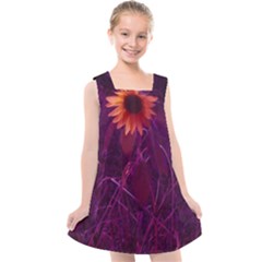 Purple Sunflower Kids  Cross Back Dress