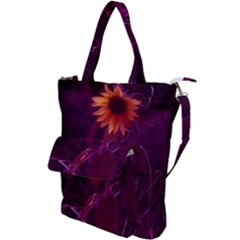 Purple Sunflower Shoulder Tote Bag by okhismakingart