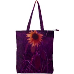 Purple Sunflower Double Zip Up Tote Bag by okhismakingart