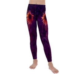 Purple Sunflower Kids  Lightweight Velour Leggings