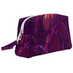 Purple Sunflower Wristlet Pouch Bag (large)