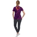 Purple Sunflower Short Sleeve Zip Up Jacket View2