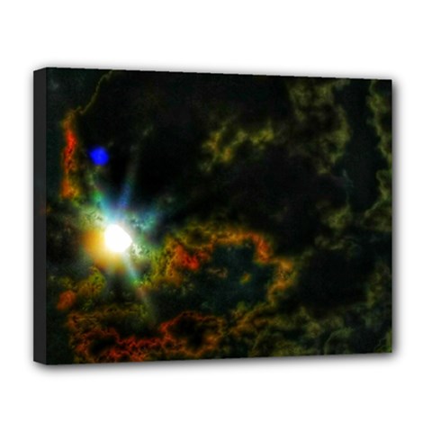 Emerging Sun Canvas 14  X 11  (stretched) by okhismakingart