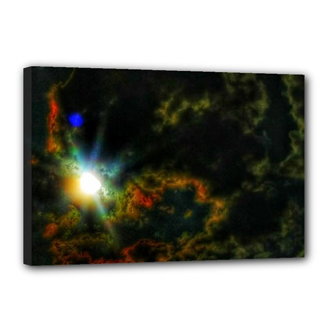 Emerging Sun Canvas 18  X 12  (stretched) by okhismakingart