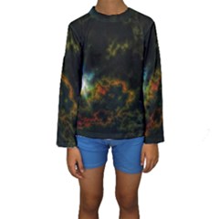 Emerging Sun Kids  Long Sleeve Swimwear by okhismakingart