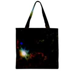 Emerging Sun Zipper Grocery Tote Bag by okhismakingart