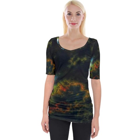 Emerging Sun Wide Neckline Tee by okhismakingart