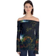 Emerging Sun Off Shoulder Long Sleeve Top by okhismakingart