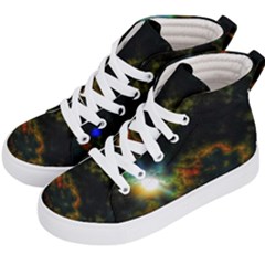 Emerging Sun Kids  Hi-top Skate Sneakers by okhismakingart