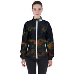 Emerging Sun Women s High Neck Windbreaker by okhismakingart