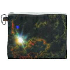 Emerging Sun Canvas Cosmetic Bag (xxl) by okhismakingart