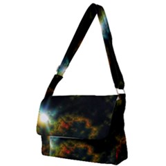 Emerging Sun Full Print Messenger Bag by okhismakingart